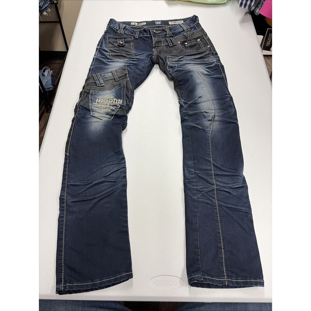 JAPRAG Patchwork Denim Jeans 36 Samoki Studs Luxurious Embellishments JAPAN